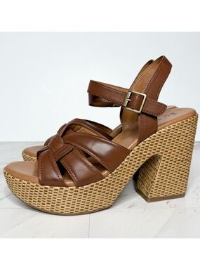 Korks Kork Ease Dee Brown Platform Heeled Sandal 11M